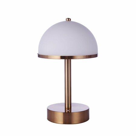 CRAFTMADE Indoor Rechargeable Dimmable LED Portable Lamp in satin Brass 86285R-LED